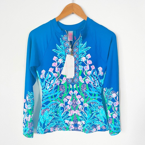 NWT Lilly Pulitzer Nayte Rashguard UPF50 
Size 10 removable pads included - Picture 1 of 1